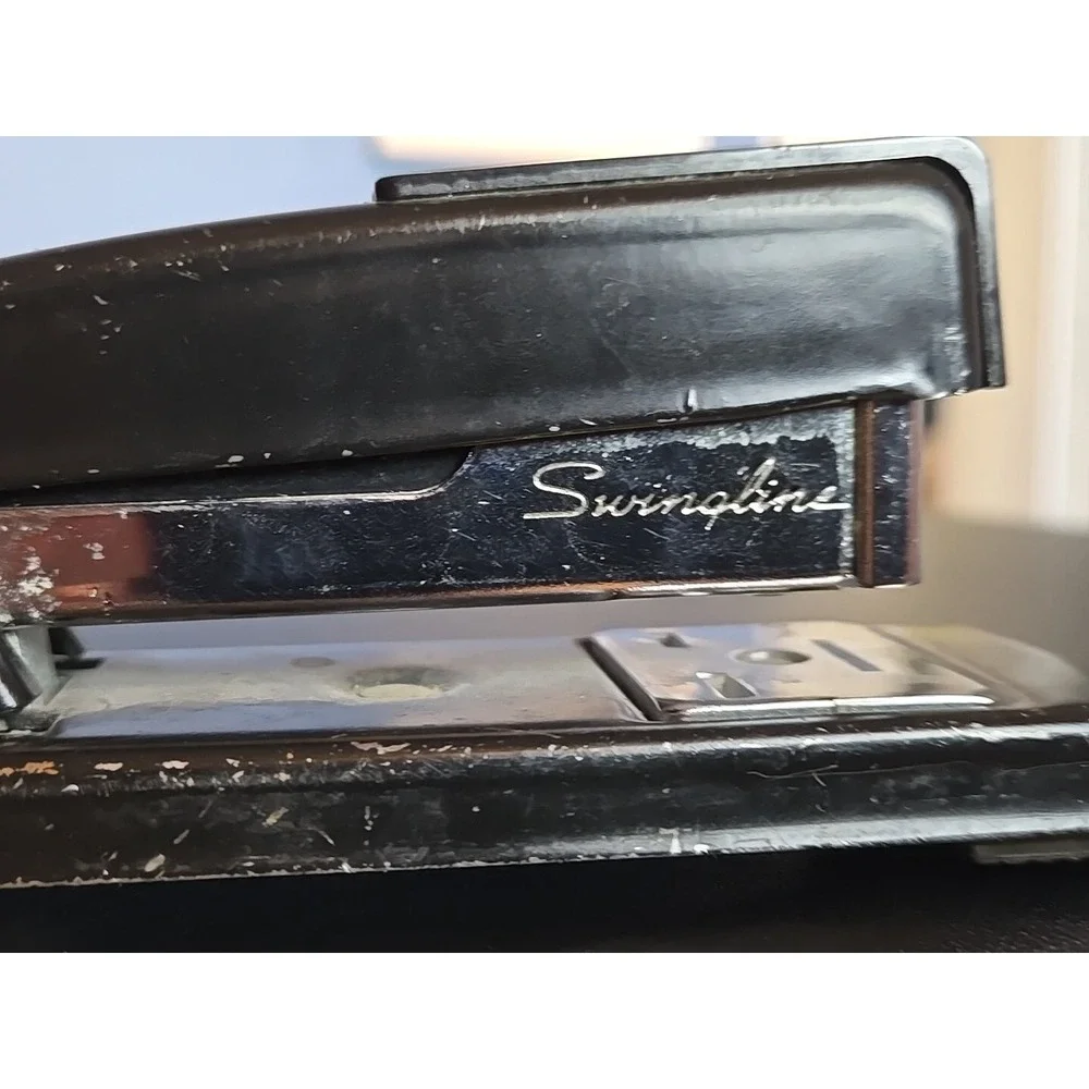 2 Vtg Swingline Model 711 Black Green Desktop 5